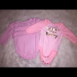 Two Baby Girl Onesies